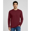 image:image4 Pack Mens Cotton Long Sleeve Shirts Crew Neck Work Casual Jersey T ShirtSet 4