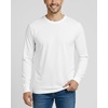image:image4 Pack Mens Cotton Long Sleeve Shirts Crew Neck Work Casual Jersey T ShirtSet 5