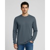 image:image4 Pack Mens Cotton Long Sleeve Shirts Crew Neck Work Casual Jersey T ShirtSet 7
