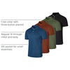 image:image4 Pack Mens Cotton Pique Polo Shirts Short Sleeve Collared Golf WorkSet 6