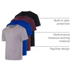 image:image4 Pack Mens Cotton Pocket T Shirts Crew Neck Short Sleeve Athletic GymSet 10