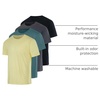 image:image4 Pack Mens Cotton Pocket T Shirts Crew Neck Short Sleeve Athletic GymSet 11