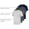 image:image4 Pack Mens Cotton Pocket T Shirts Crew Neck Short Sleeve Athletic GymSet 2
