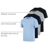 image:image4 Pack Mens Cotton Pocket T Shirts Crew Neck Short Sleeve Athletic GymSet 3