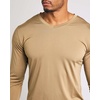 image:image4 Pack Mens Dry Fit Long Sleeve V Neck T Shirts Athletic Workout Gym TeesSet 12