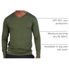 image:image4 Pack Mens Dry Fit Long Sleeve V Neck T Shirts Athletic Workout Gym TeesSet 2