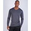 image:image4 Pack Mens Dry Fit Long Sleeve V Neck T Shirts Athletic Workout Gym TeesSet 3