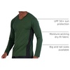 image:image4 Pack Mens Dry Fit Long Sleeve V Neck T Shirts Athletic Workout Gym TeesSet 4