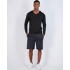 image:image4 Pack Mens Dry Fit Long Sleeve V Neck T Shirts Athletic Workout Gym TeesSet 6
