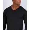 image:image4 Pack Mens Dry Fit Long Sleeve V Neck T Shirts Athletic Workout Gym TeesSet 7