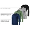 image:image4 Pack Mens Dry Fit Long Sleeve V Neck T Shirts Athletic Workout Gym TeesSet 8