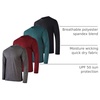 image:image4 Pack Mens Dry Fit Long Sleeve Workout Shirts Gym Athletic Tee FishingSet B
