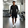image:image4 Pack Mens Dry Fit Long Sleeve Workout Shirts Gym Athletic Tee FishingSet H