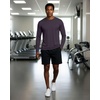 image:image4 Pack Mens Dry Fit Long Sleeve Workout Shirts Gym Athletic Tee FishingSet J