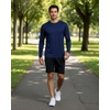 image:image4 Pack Mens Dry Fit Long Sleeve Workout Shirts Gym Athletic Tee FishingSet K