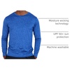 image:image4 Pack Mens Dry Fit Long Sleeve Workout Shirts Gym Athletic Tee FishingSet L
