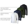 image:image4 Pack Mens Dry Fit Long Sleeve Workout Shirts Gym Athletic Tee FishingSet a