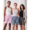 image:image4 Pack Womens 9 Bermuda Shorts Athletic Yoga Running Workout Pockets LongSet 2