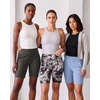 image:image4 Pack Womens 9 Bermuda Shorts Athletic Yoga Running Workout Pockets LongSet 4