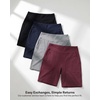 image:image4 Pack Womens 9 Bermuda Shorts Athletic Yoga Running Workout Pockets LongSet 5