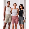 image:image4 Pack Womens 9 Bermuda Shorts Athletic Yoga Running Workout Pockets LongSet 6