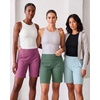 image:image4 Pack Womens 9 Bermuda Shorts Athletic Yoga Running Workout Pockets LongSet 8