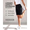 image:image4 Pack Womens 9 Bermuda Shorts Athletic Yoga Running Workout Pockets LongSet 9