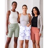 image:image4 Pack Womens 9 Bermuda Shorts Athletic Yoga Running Workout Pockets LongSet 9