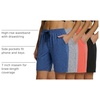 image:image4 Pack Womens Bermuda Shorts Dry Fit Athletic 7 High Waisted Long PocketsSet 1