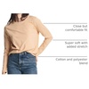 image:image4 Pack Womens Cotton Long Sleeve T Shirts Crewneck Basic Workout Tops TeesSet 1
