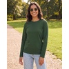 image:image4 Pack Womens Cotton Long Sleeve T Shirts Crewneck Basic Workout Tops TeesSet 10