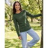 image:image4 Pack Womens Cotton Long Sleeve T Shirts Crewneck Basic Workout Tops TeesSet 10