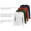 image:image4 Pack Womens Cotton Long Sleeve T Shirts Crewneck Basic Workout Tops TeesSet 10