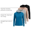 image:image4 Pack Womens Cotton Long Sleeve T Shirts Crewneck Basic Workout Tops TeesSet 11