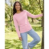 image:image4 Pack Womens Cotton Long Sleeve T Shirts Crewneck Basic Workout Tops TeesSet 15