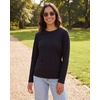 image:image4 Pack Womens Cotton Long Sleeve T Shirts Crewneck Basic Workout Tops TeesSet 15