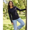 image:image4 Pack Womens Cotton Long Sleeve T Shirts Crewneck Basic Workout Tops TeesSet 3