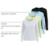 image:image4 Pack Womens Cotton Long Sleeve T Shirts Crewneck Basic Workout Tops TeesSet 3