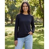 image:image4 Pack Womens Cotton Long Sleeve T Shirts Crewneck Basic Workout Tops TeesSet 3