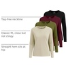 image:image4 Pack Womens Cotton Long Sleeve T Shirts Crewneck Basic Workout Tops TeesSet 6