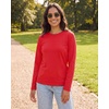 image:image4 Pack Womens Cotton Long Sleeve T Shirts Crewneck Basic Workout Tops TeesSet 8