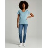 image:image4 Pack Womens Cotton Short Sleeve V Neck T Shirts Casual Tops Basic TeesSet 12
