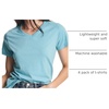 image:image4 Pack Womens Cotton Short Sleeve V Neck T Shirts Casual Tops Basic TeesSet 12