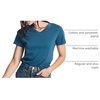 image:image4 Pack Womens Cotton Short Sleeve V Neck T Shirts Casual Tops Basic TeesSet 13