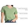 image:image4 Pack Womens Cotton Short Sleeve V Neck T Shirts Casual Tops Basic TeesSet 4