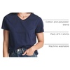 image:image4 Pack Womens Cotton Short Sleeve V Neck T Shirts Casual Tops Basic TeesSet 7
