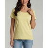 image:image4 Pack Womens Cotton T Shirts Short Sleeve Crew Neck Tops Basic CasualSet 1