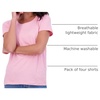 image:image4 Pack Womens Cotton T Shirts Short Sleeve Crew Neck Tops Basic CasualSet 10