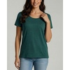 image:image4 Pack Womens Cotton T Shirts Short Sleeve Crew Neck Tops Basic CasualSet 13