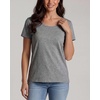 image:image4 Pack Womens Cotton T Shirts Short Sleeve Crew Neck Tops Basic CasualSet 15